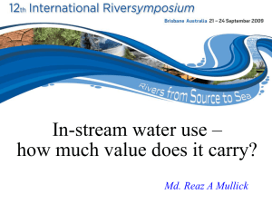 In-stream water use – how much value does it
