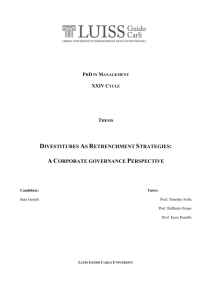 DIVESTITURES AS RETRENCHMENT STRATEGIES: A