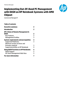 Implementing Out-Of-Band PC Management with DASH on HP