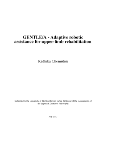 GENTLE/A - Adaptive robotic assistance for upper
