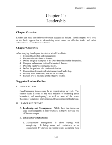 Chapter 11: Leadership - Course Information System
