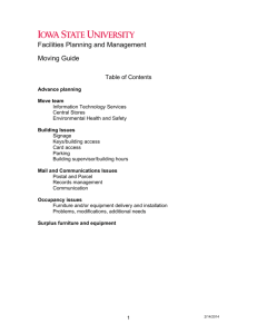 Facilities Planning and Management Moving Guide