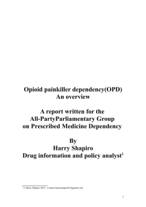 Opioid painkiller dependency (OPD): an overview