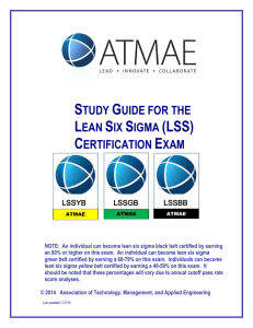 study guide for the lean six sigma (lss) certification exam