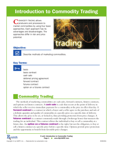Introduction to Commodity Trading