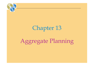 Chapter 13 Aggregate Planning