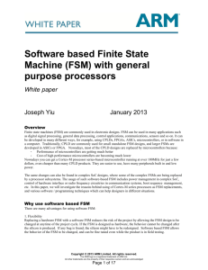 Software based Finite State Machine (FSM) with general purpose