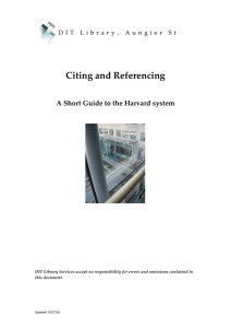 Referencing - Dublin Institute of Technology