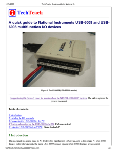 TechTeach: A quick guide to National Instruments USB