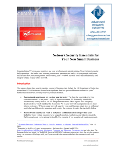 Network Security Essentials for Your New Small Business