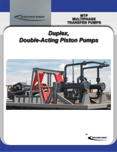 Duplex, Double-Acting Piston Pumps