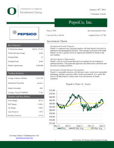 PepsiCo, Inc. - University of Oregon Investment Group