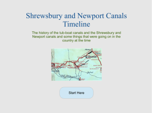 Shrewsbury and Newport Canals Timeline