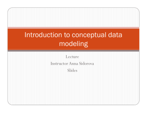 Introduction to conceptual data modeling