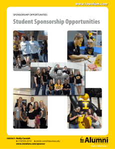 Student Sponsorship Opportunities - The University of Iowa Alumni
