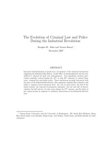 University of Washington: The Evolution of Criminal Law and Police