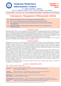 Contemporary Management of Rheumatoid Arthritis