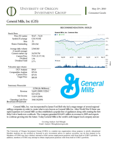 General Mills, Inc (GIS) - University of Oregon Investment Group