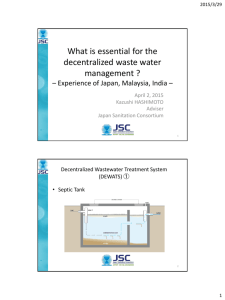 JSC - What is essential for the decentralized waste water