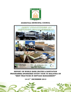 WSP Study Tour to Malaysia - Agartala Municipality Corporation