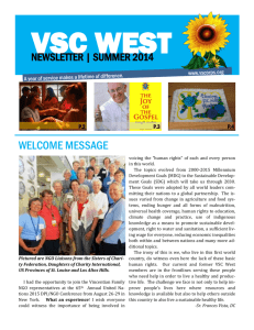 welcome message - Vincentian Service Corps West
