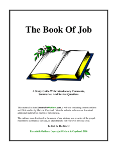 The Book Of Job - Executable Outlines