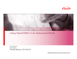 Using OpenCDISC in an Outsourced Model