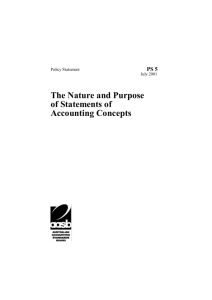 The Nature and Purpose of Statements of Accounting Concepts