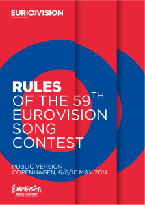 RULES OF THE 59 EUROVISION SONG CONTEST