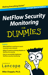 NetFlow Security Monitoring For Dummies®, Lancope