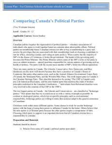 Comparing Canada's Political Parties