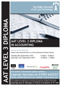 AAT level 3 diploma in Accounting leaflet