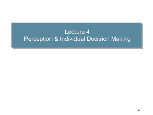 OB-Lecture 4-Perception and decision making