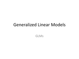 Generalized Linear Models - LISA (Laboratory for Interdisciplinary