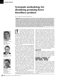 Systematic methodology for identifying promising forest biorefinery