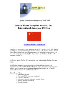 Beacon House Adoption Services, Inc. International Adoption
