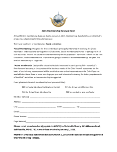 2015 Membership Renewal Form Please remit your dues check