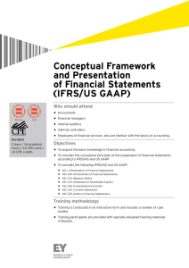 Conceptual Framework and Presentation of Financial Statements