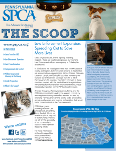 the scoop - Pennsylvania SPCA