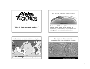 The modern picture of plate tectonics: