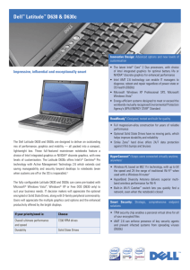 Dell™ Latitude™ D630 & D630c