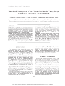 Nutritional Management of the Gluten-free Diet in Young