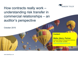 understanding risk transfer in commercial relationships