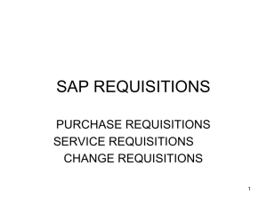 SAP REQUISITIONS