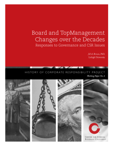 Board and Top Management: Changes over the Decades