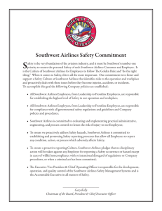 Southwest Airlines Safety Commitment S