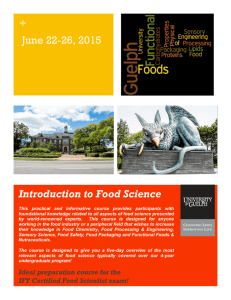 Introduction to Food Science + - Ontario Food Protection Association