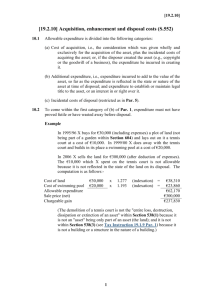 [19.2.10] Acquisition, enhancement and disposal costs (S.552)