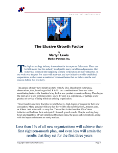 The Elusive Growth Factor - Sales Performance Consultants