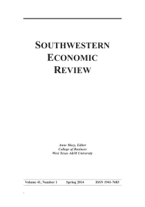 SOUTHWESTERN ECONOMIC REVIEW